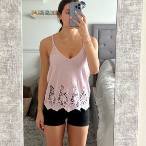 Cutout Design Light Pink Sleeveless Top/Shirt Abercrombie XS